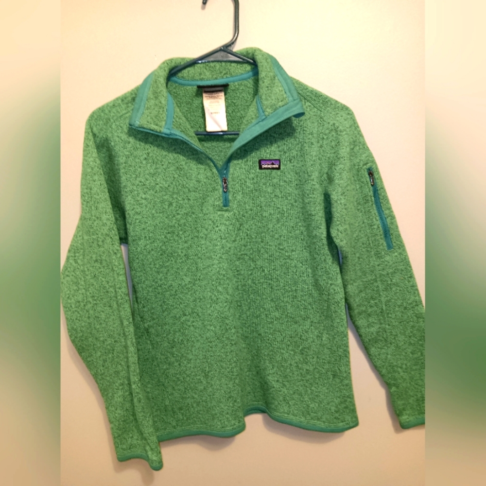 Patagonia 1/4 Zip "Better Sweater" in Beryl Green size SMALL
